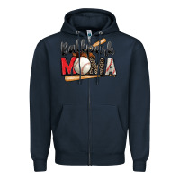 Navy ballpark mama baseball Zipper Hoodie - Zillion Design Studio