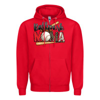 Red ballpark mama baseball Zipper Hoodie - Zillion Design Studio