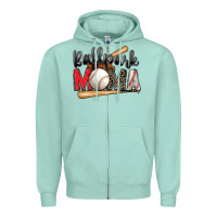 Seafoam ballpark mama baseball Zipper Hoodie - Zillion Design Studio