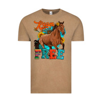 Vintage Coffee roam free galloping Vintage Tee - Artiststas