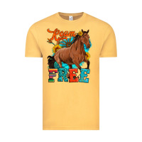 Vintage Mustard roam free galloping Vintage Tee - Artiststas