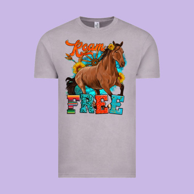 Roam Free Galloping Vintage Tee Designed By Artiststas