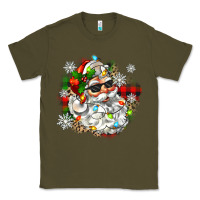 Army Green santa with sunglasses christmas Classic Tee - Zillion Design Studio