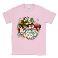 Bubblegum Pink santa with sunglasses christmas Classic Tee - Zillion Design Studio