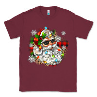 Burgundy santa with sunglasses christmas Classic Tee - Zillion Design Studio