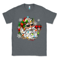 Charcoal Heather santa with sunglasses christmas Classic Tee - Zillion Design Studio