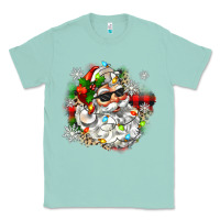 Seafoam santa with sunglasses christmas Classic Tee - Zillion Design Studio