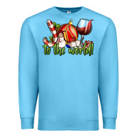 Joy To The World Christmas Wine Premium Sweatshirt | Teevron