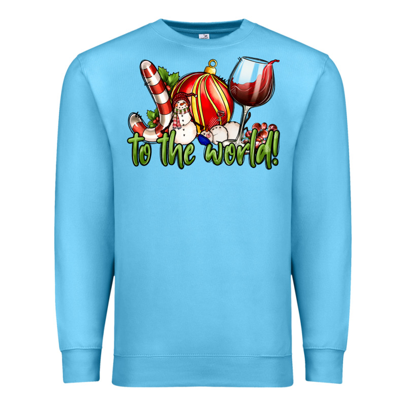 Joy To The World Christmas Wine Premium Sweatshirt by FaDigitalArtStudio | Teevron