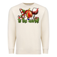 Sandshell joy to the world christmas wine Premium Sweatshirt - FaDigitalArtStudio