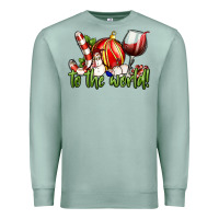 Seafoam joy to the world christmas wine Premium Sweatshirt - FaDigitalArtStudio