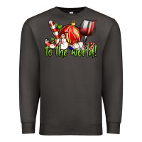 Smoke joy to the world christmas wine Premium Sweatshirt - FaDigitalArtStudio