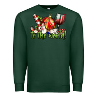 Sports Green joy to the world christmas wine Premium Sweatshirt - FaDigitalArtStudio