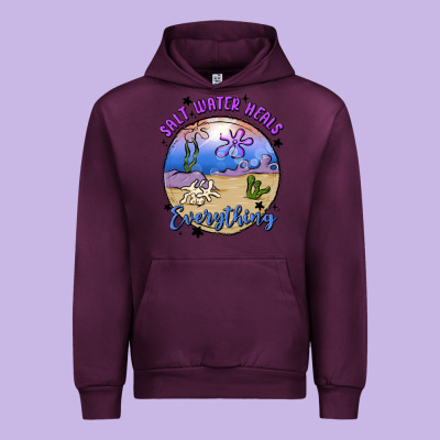 Salt Water Heals Everything Urban Hoodie Designed By Maliassmallbusiness