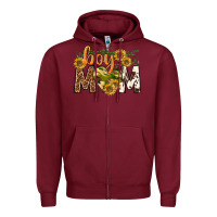 Burgundy boy mom Zipper Hoodie - texasbilliewilder