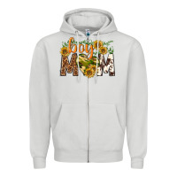 Dove Grey boy mom Zipper Hoodie - texasbilliewilder