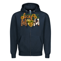 Navy boy mom Zipper Hoodie - texasbilliewilder