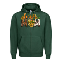 Sports Green boy mom Zipper Hoodie - texasbilliewilder