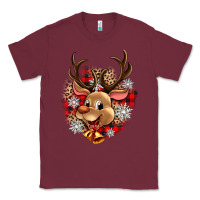Burgundy reindeer christmas Classic Tee - Zillion Design Studio