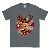 Charcoal Heather reindeer christmas Classic Tee - Zillion Design Studio