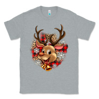 Heather Grey reindeer christmas Classic Tee - Zillion Design Studio