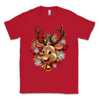 Red reindeer christmas Classic Tee - Zillion Design Studio