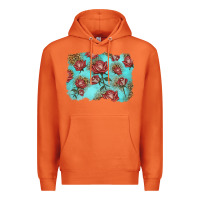 Carrot red roses with leopard background Premium Hoodie - LillyAllenDesigns