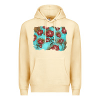 Pina Colada red roses with leopard background Premium Hoodie - LillyAllenDesigns