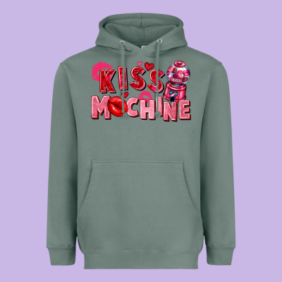 Kiss Machine Heavyweight Hoodie Designed By Fadigitalartstudio