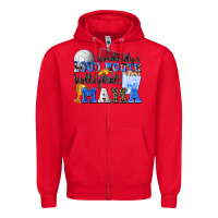 Red somebody's loud mouth volleyball mama Zipper Hoodie - Zillion Design Studio