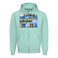 Seafoam somebody's loud mouth volleyball mama Zipper Hoodie - Zillion Design Studio