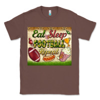 Chestnut eat sleep football repeat tumbler Classic Tee - BundleAndBundleShop