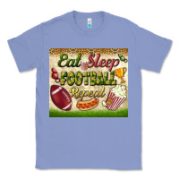 Colony Blue eat sleep football repeat tumbler Classic Tee - BundleAndBundleShop