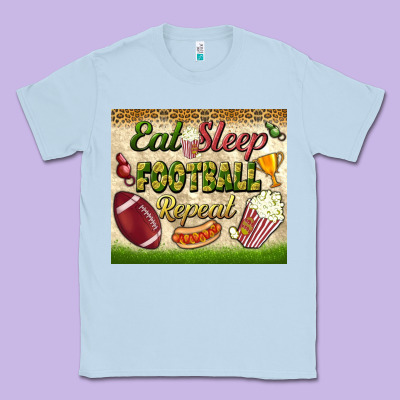 Eat Sleep Football Repeat Tumbler Classic Tee Designed By Bundleandbundleshop
