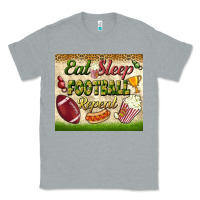 Heather Grey eat sleep football repeat tumbler Classic Tee - BundleAndBundleShop