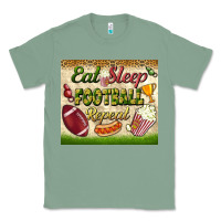 Sage eat sleep football repeat tumbler Classic Tee - BundleAndBundleShop