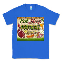 True Royal eat sleep football repeat tumbler Classic Tee - BundleAndBundleShop