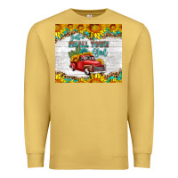 Antique Gold just a small town girl with car Premium Sweatshirt - HRA Design Shop