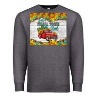 Charcoal Heather just a small town girl with car Premium Sweatshirt - HRA Design Shop