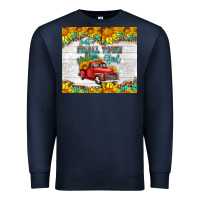 Navy just a small town girl with car Premium Sweatshirt - HRA Design Shop