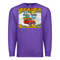 Purple just a small town girl with car Premium Sweatshirt - HRA Design Shop