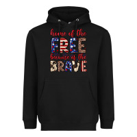 Black Home of the free because of the brave Heavyweight Hoodie - Neo Western