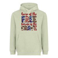 Matcha Home of the free because of the brave Heavyweight Hoodie - Neo Western