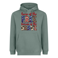 Sage Home of the free because of the brave Heavyweight Hoodie - Neo Western