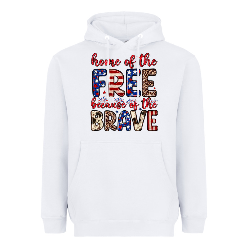 Home Of The Free Because Of The Brave Heavyweight Hoodie by Neo Western | Teevron