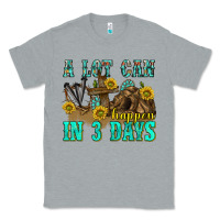 Heather Grey a lot can happen in 3 days western Classic Tee - texasbilliewilder