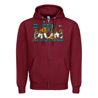 Burgundy boy mom from son up to son down  western Zipper Hoodie - texasbilliewilder