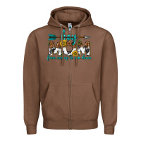 Chestnut boy mom from son up to son down  western Zipper Hoodie - texasbilliewilder