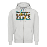 Dove Grey boy mom from son up to son down  western Zipper Hoodie - texasbilliewilder