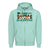 Seafoam boy mom from son up to son down  western Zipper Hoodie - texasbilliewilder